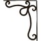 Ekena Millwork Orleans Wrought Iron Bracket, (Single center brace), Antiqued Warm Silver 1 1/2"W x 12"D x 15"H BKTM01X12X15SOLAWS - alternate 8